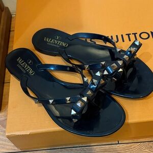 Valentino Garavani Black Studded Sandals
